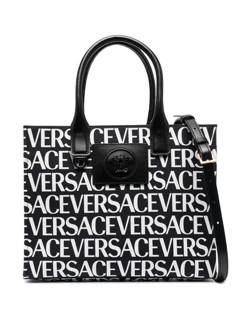 black versace tote|buy Versace bag online.